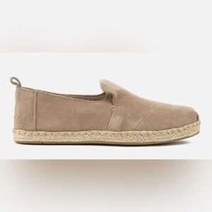 TOMS Women's Deconstructed Suede Alpargata Espadrilles - Dessert Taupe sz 10W